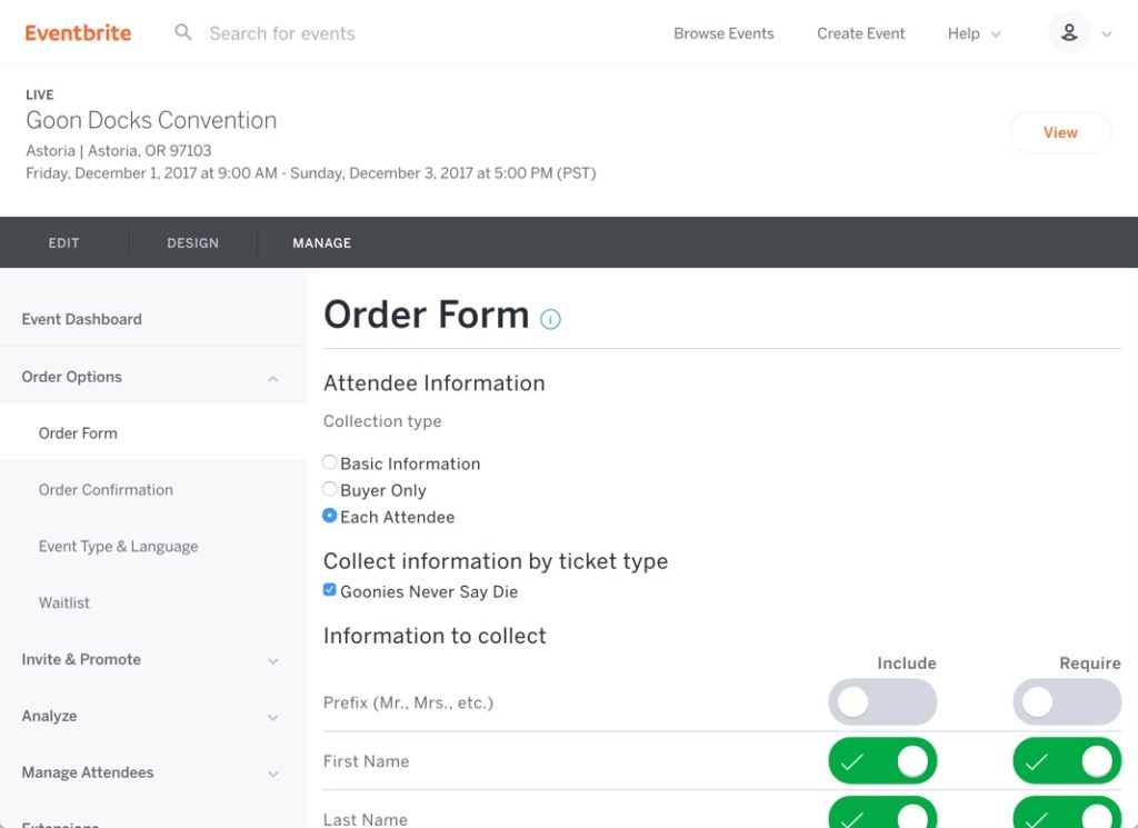Collect Ticket Information
