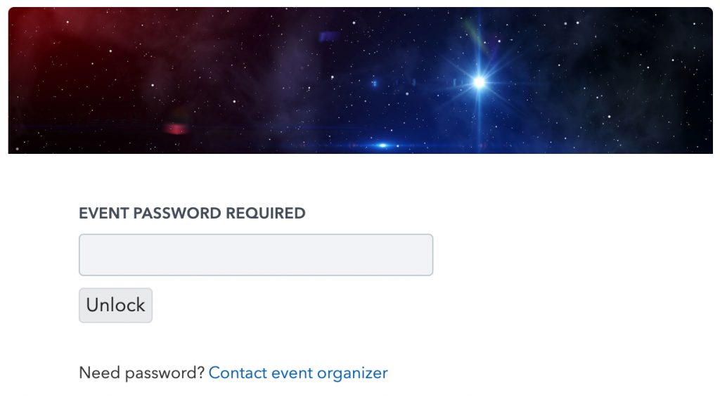 Event Password Required