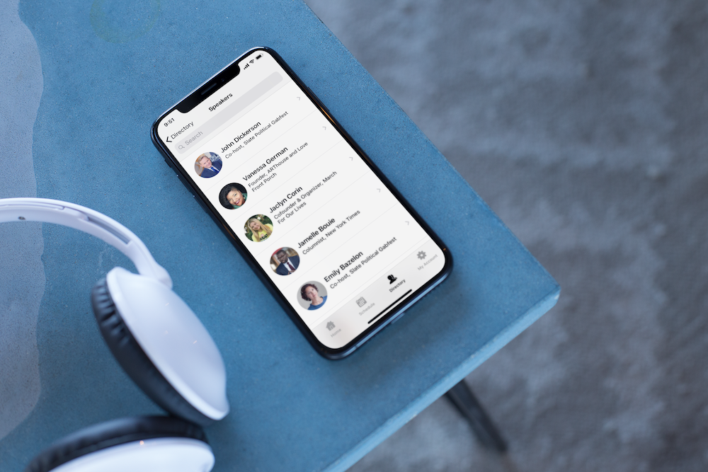 Podcast Mockup Featuring An Iphone X On A Table 24795