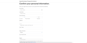 Confirm Personal Info