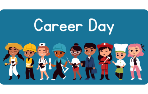 Cartoon Of People In Different Uniforms Representing Career Day Ideas